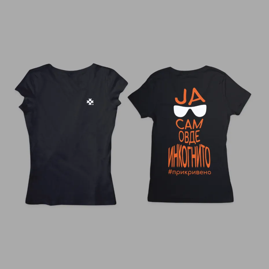 Инкогнито, црна женска мајица