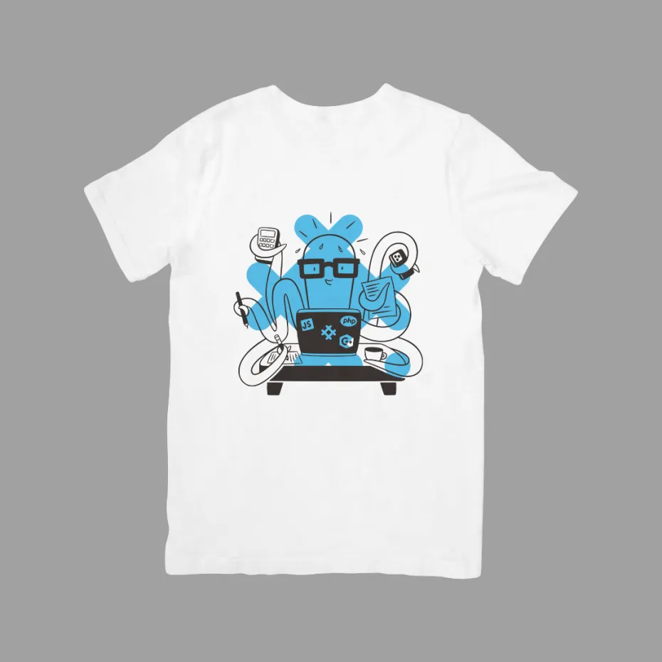 Све и одмах, бела мушка мајица