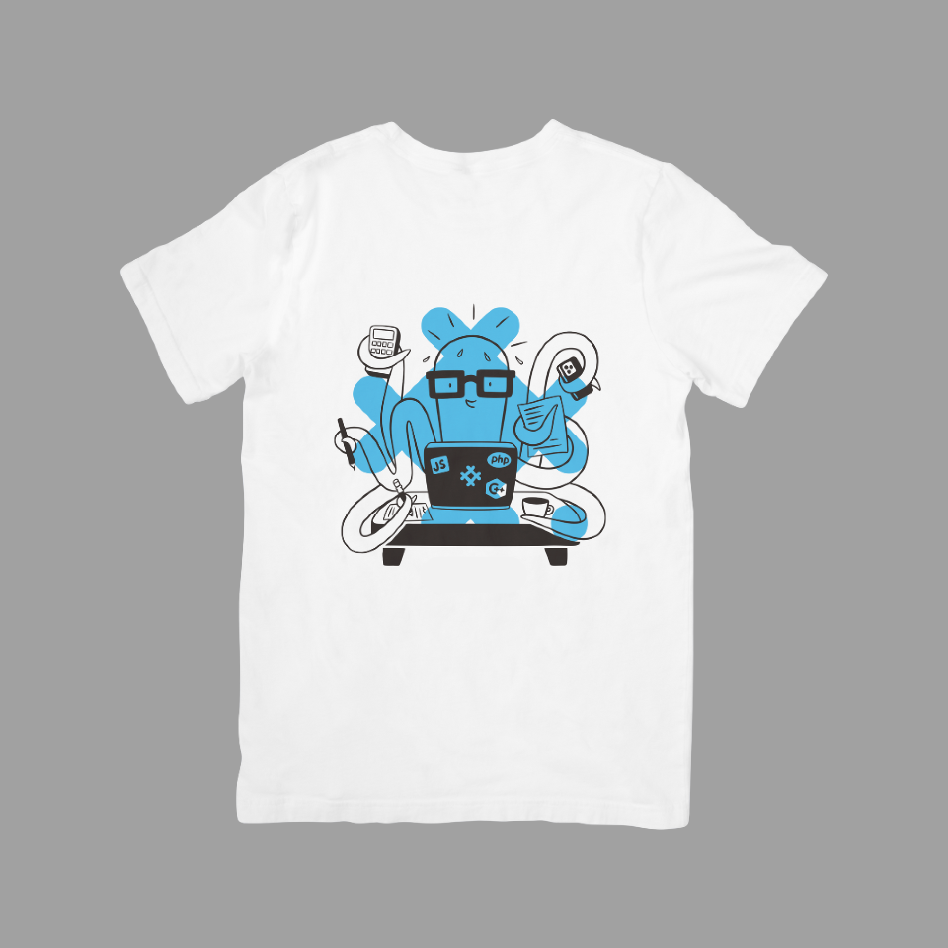 Све и одмах, бела мушка мајица