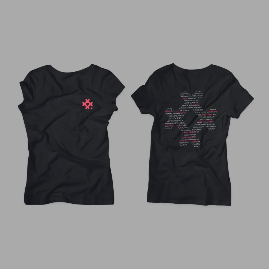 Тараба Манифест, црна женска мајица