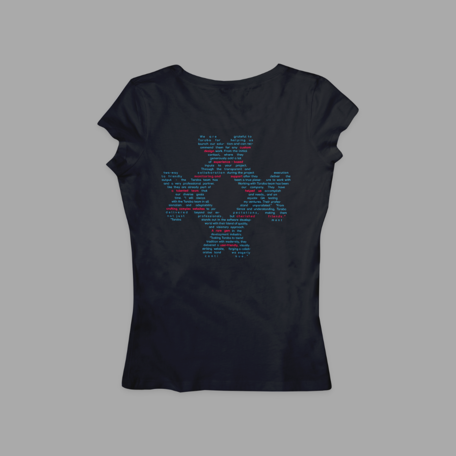 Tech Testimonials 2, црна женска мајица