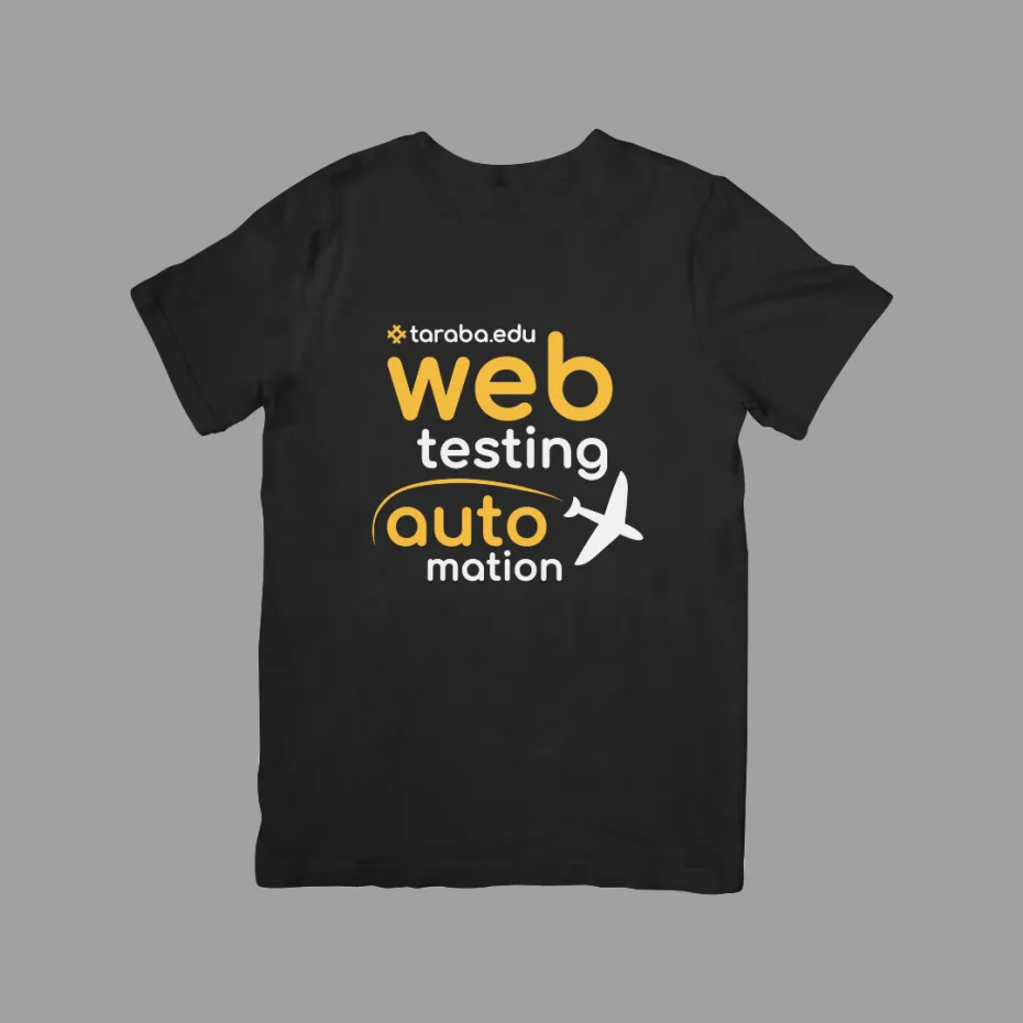 Web Testing Automation 24, црна мушка мајица