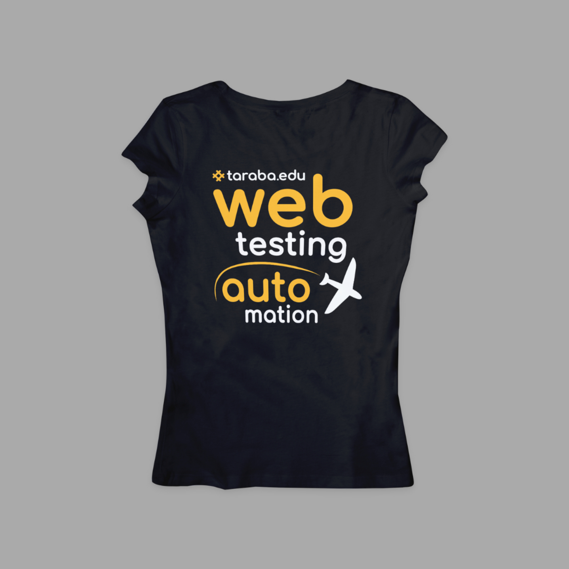 Web Testing Automation 24, црна женска мајица