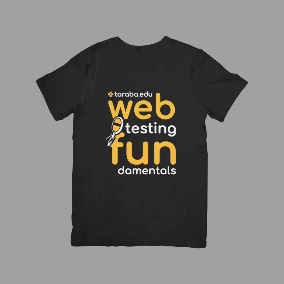 Web Testing Fundamentals 24, црна мушка мајица