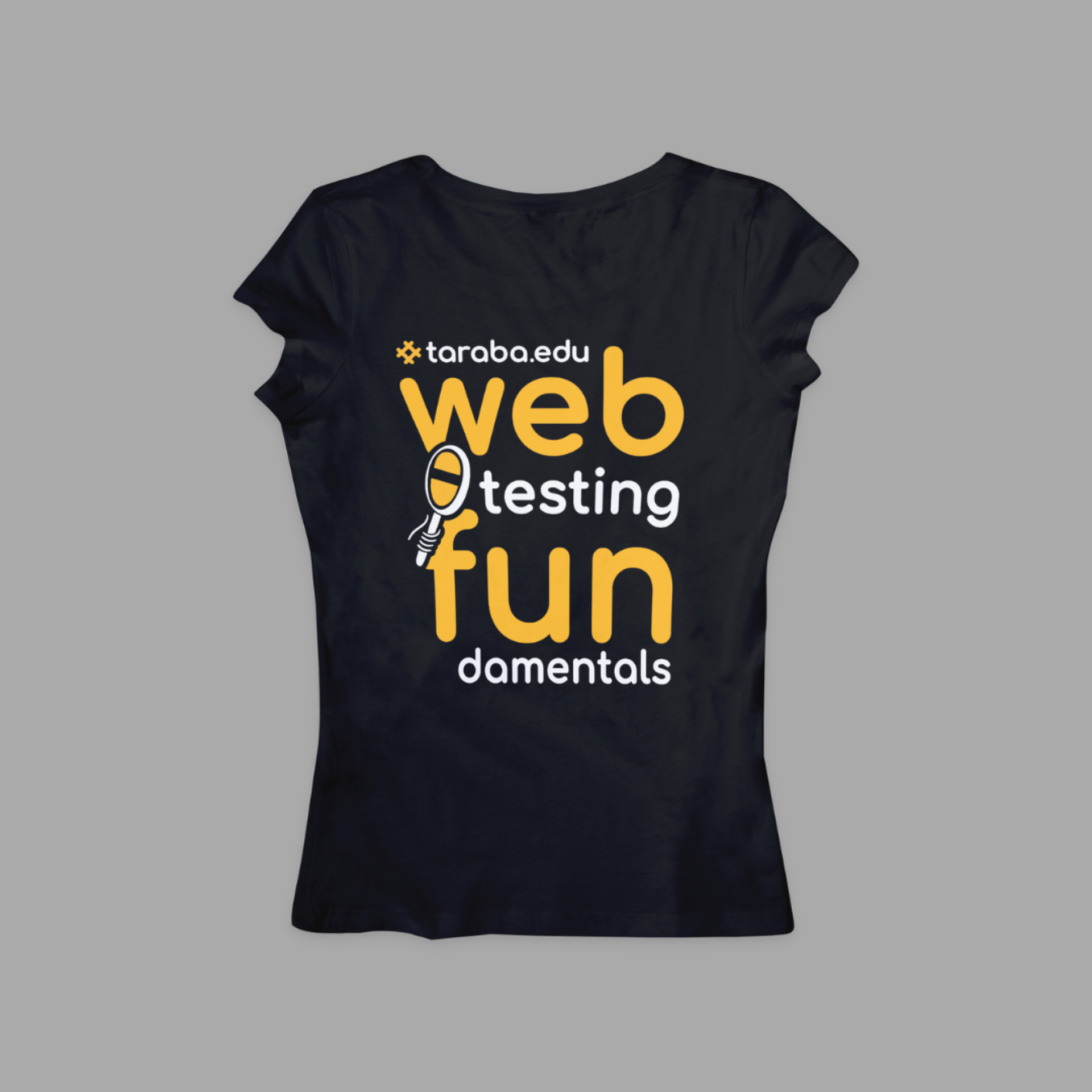 Web Testing Fundamentals 24, црна женска мајица