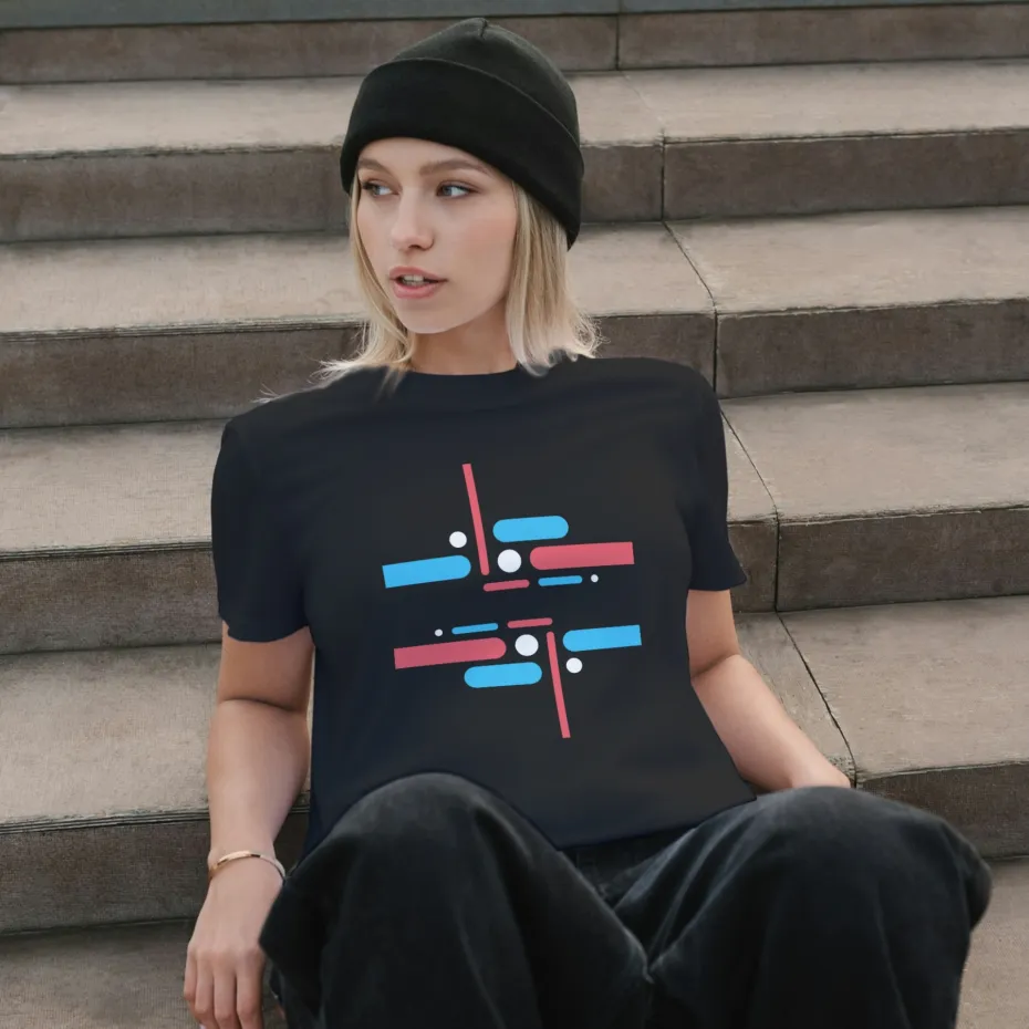 Кинетика, црна женска мајица